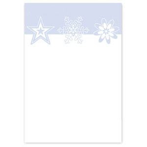 Briefpapier für Weihnachten mit Schneeflocken