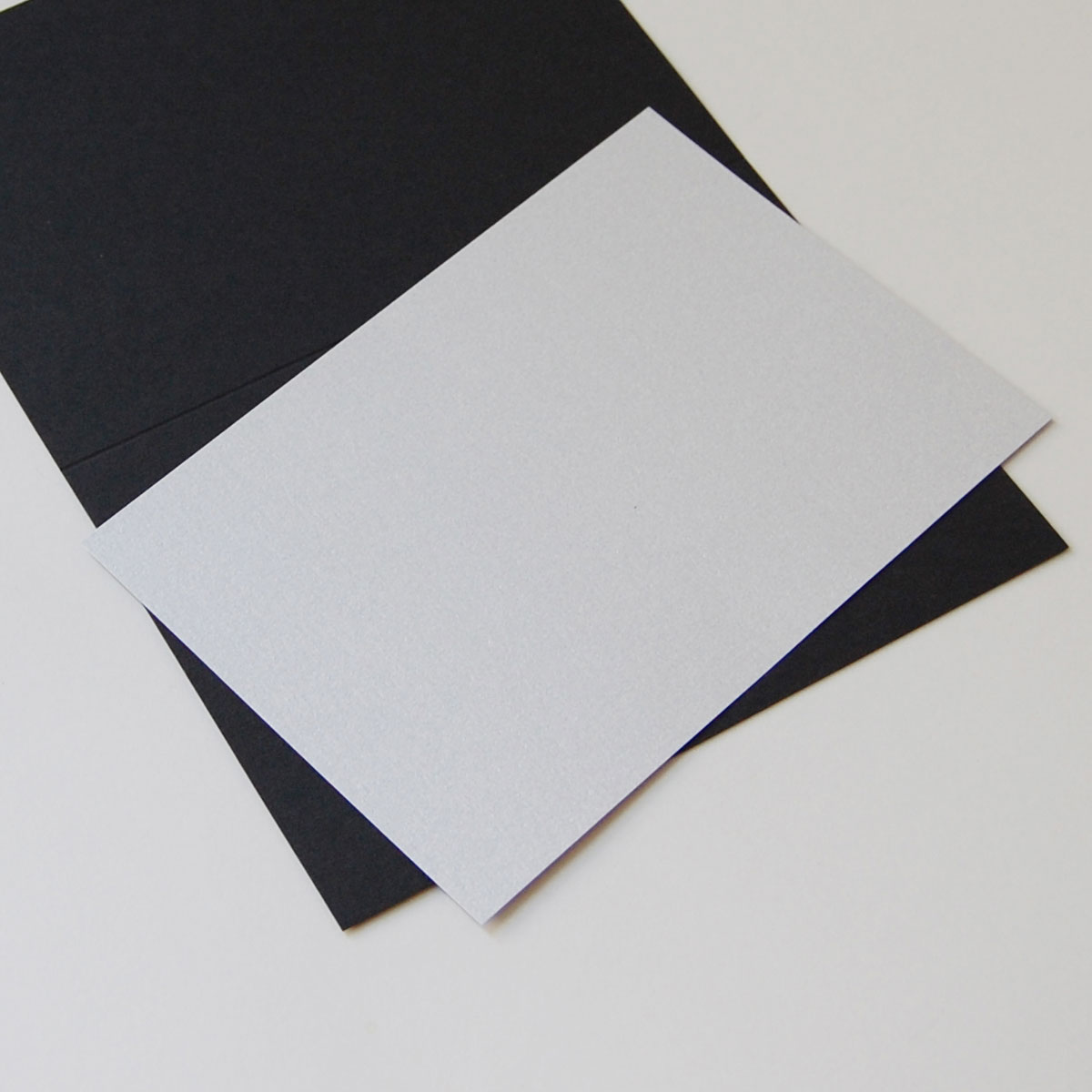 silbernes Einlegeblatt 16,3 x 11,3 cm, für Klappkarten im Grußkartenformat