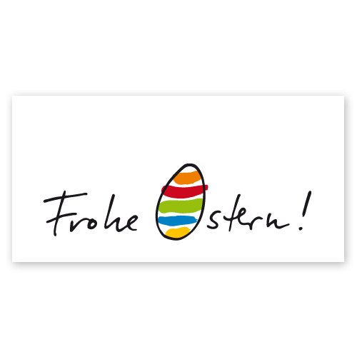 Frohe Ostern!, Designer-Osterkarten in DIN lang