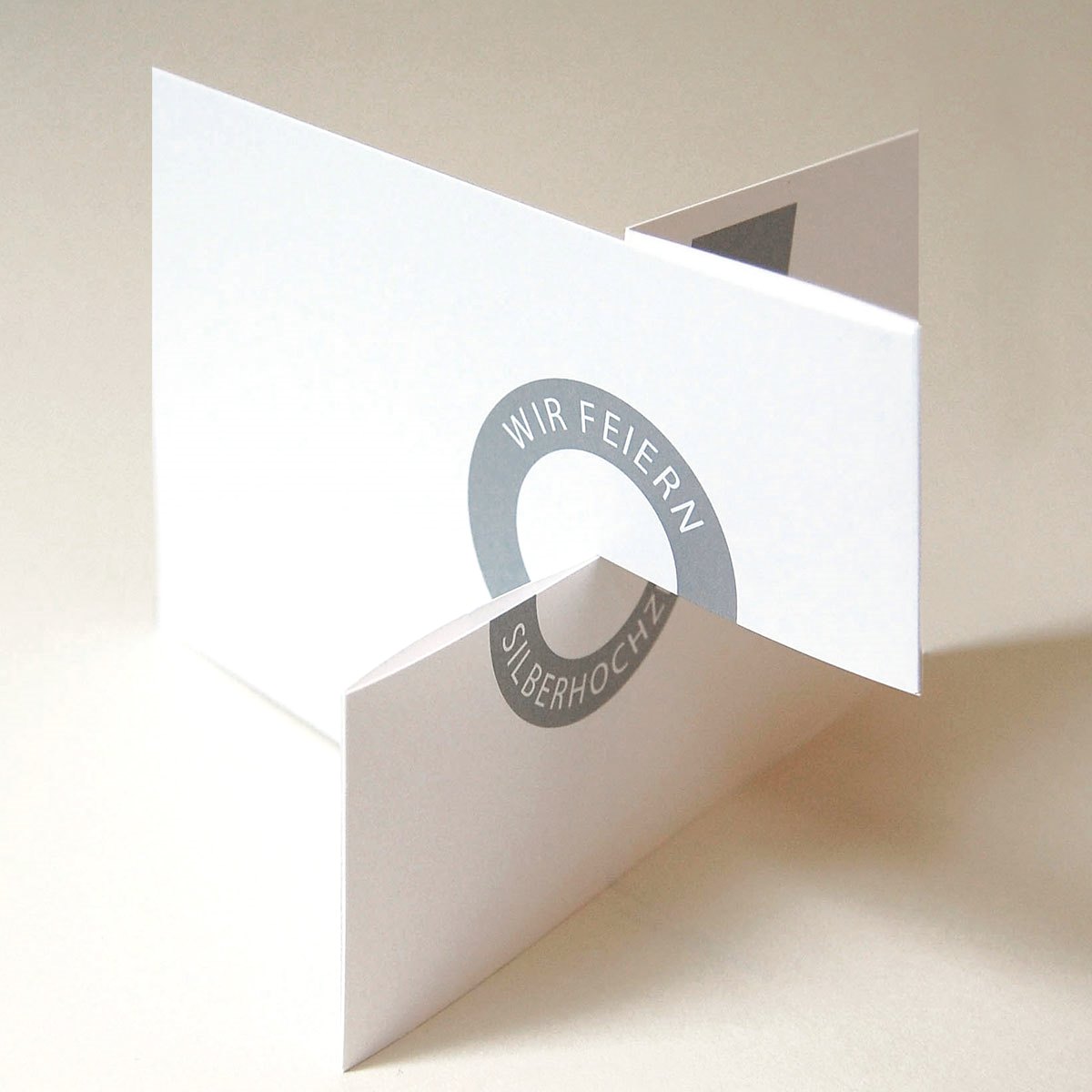 silberne Design-Hochzeitskarten: Wir feiern Silberhochzeit!