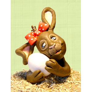 Osterh&auml;schen, Knet-Figuren
