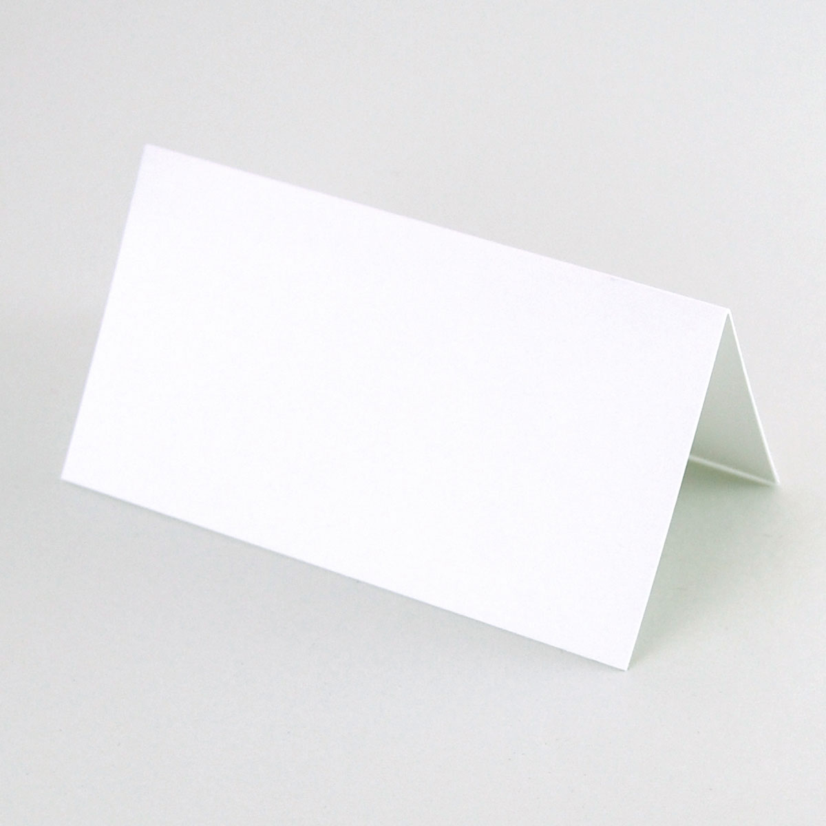 günstige weiße Blanko-Tischkarten zum Klappen, 6 x 11 cm