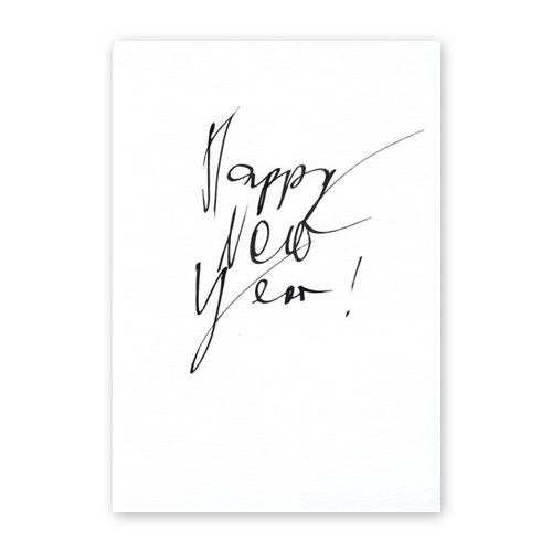 Happy New Year! Kalligrafie-Neujahrskarten