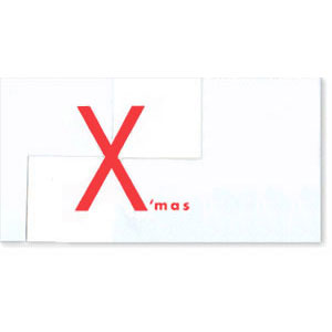 transparente Weihnachtskarten mit rotdruck: merrY X´mas