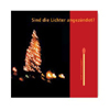 quadratische Weihnachtskarte mit aufgeklebtem Streichholz