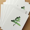 skizzierter Baum - Recycling-Weihnachtskarten