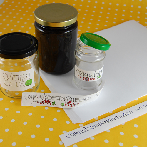 weißes, trockengummiertes Papier DIN A4, für selbstgemachte Marmelade, Saft ..., nass rückstandsfrei ablösbar