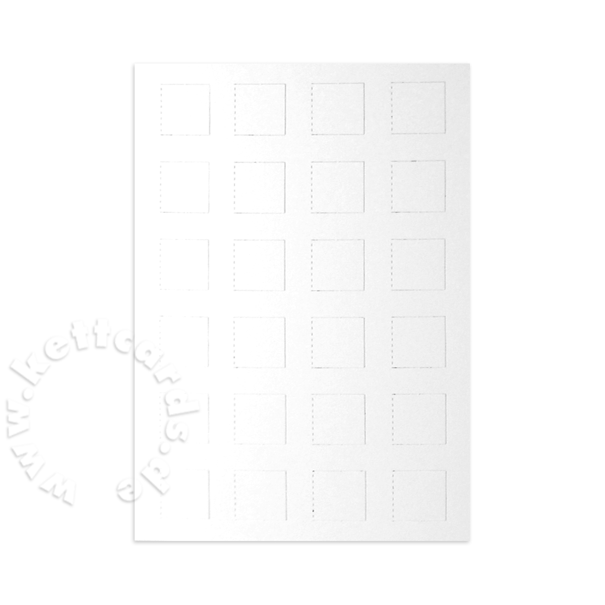 weiße Recycling-Adventskalenderkarten mit vorgestanzten Türchen
