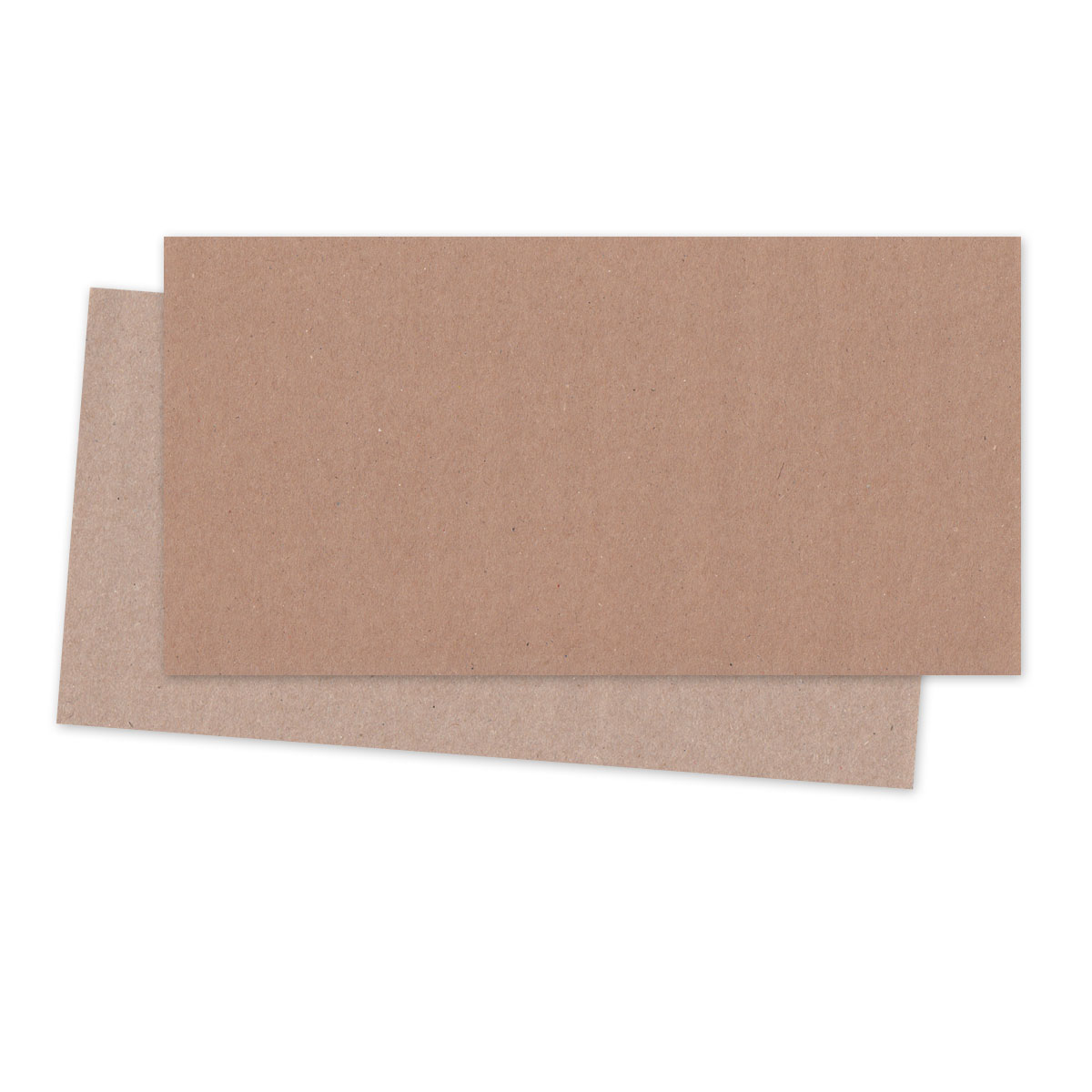 braunes Recyclingpapier Muskat, 100% Recycling, DIN lang-Zuschnitte