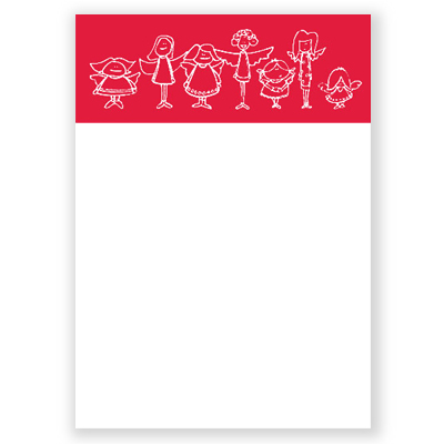 Briefapier für Weihnachten mit frechen Engelchen