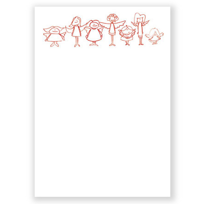 Weihnachts-Briefpapier: Engelchen