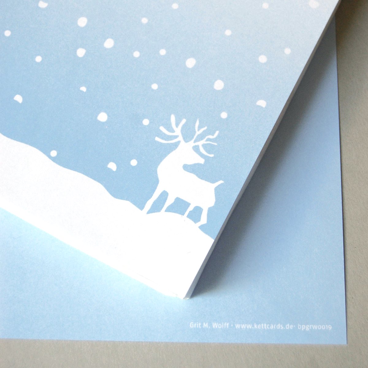 Briefpapier für Weihnachten mit Elch