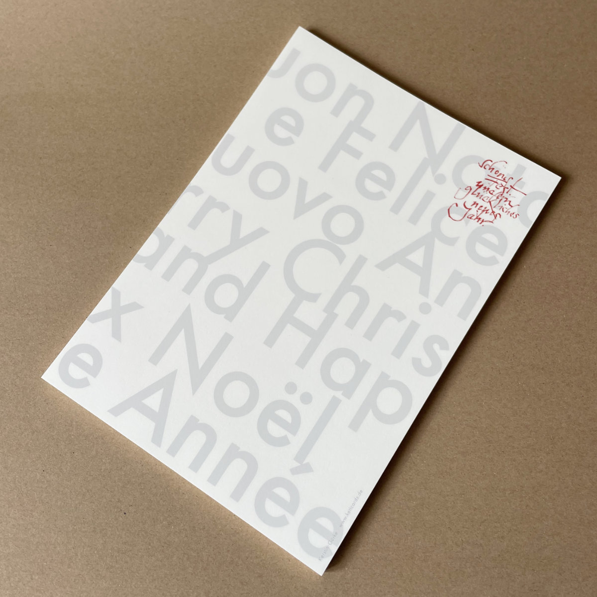 Design-Briefpapier für Weihnachten mit Kalligrafie