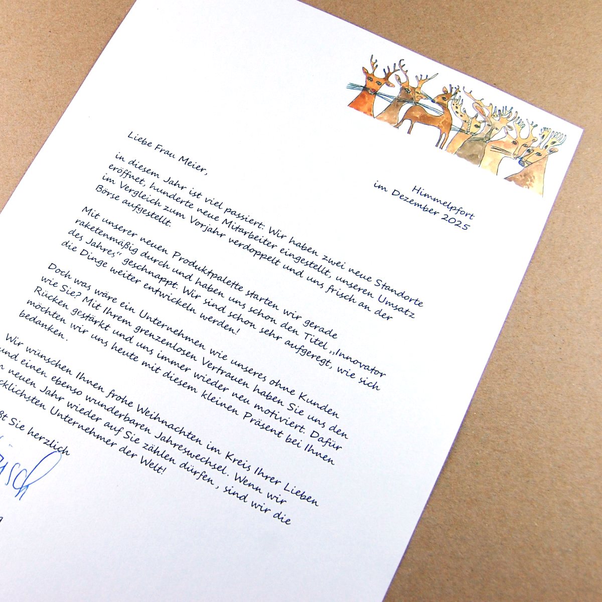 witziges Weihnachts-Briefpapier für Ihre persönliche Weihnachtsbotschaft