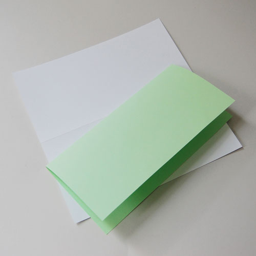 mintgrüne Einlegeblätter für Klappkarten