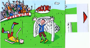 Tooor! Fussball-Postkarten zum Basteln