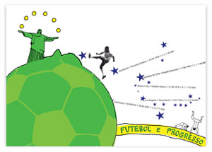 Brasilien, nationale Fußball-Postkarten
