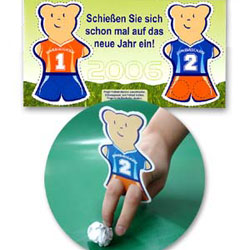 Schießen Sie sich ein!, Fingerfußballspiel aus Papier