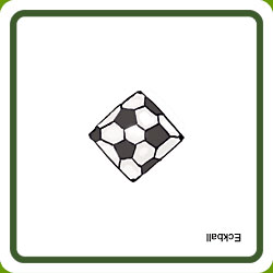 Eckball, Fußballdeutsch, ein Bilderrätsel für Bierdeckel