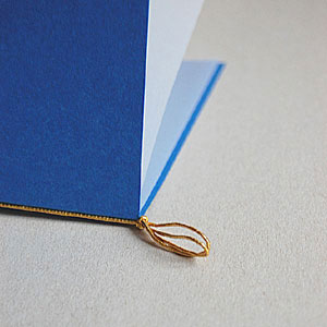 elastische Goldkordeln für blaue Glückwunschkarten