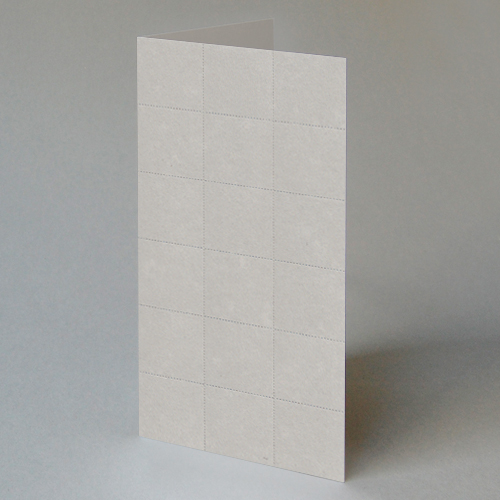 Blanko-Klappkarten mit Mikroperforierung, graue unstrukturierte Oberfläche