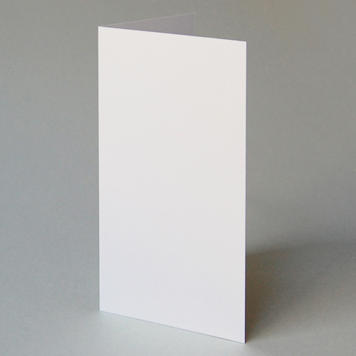 weiße Blanko-Klappkarten aus dünnem Karton