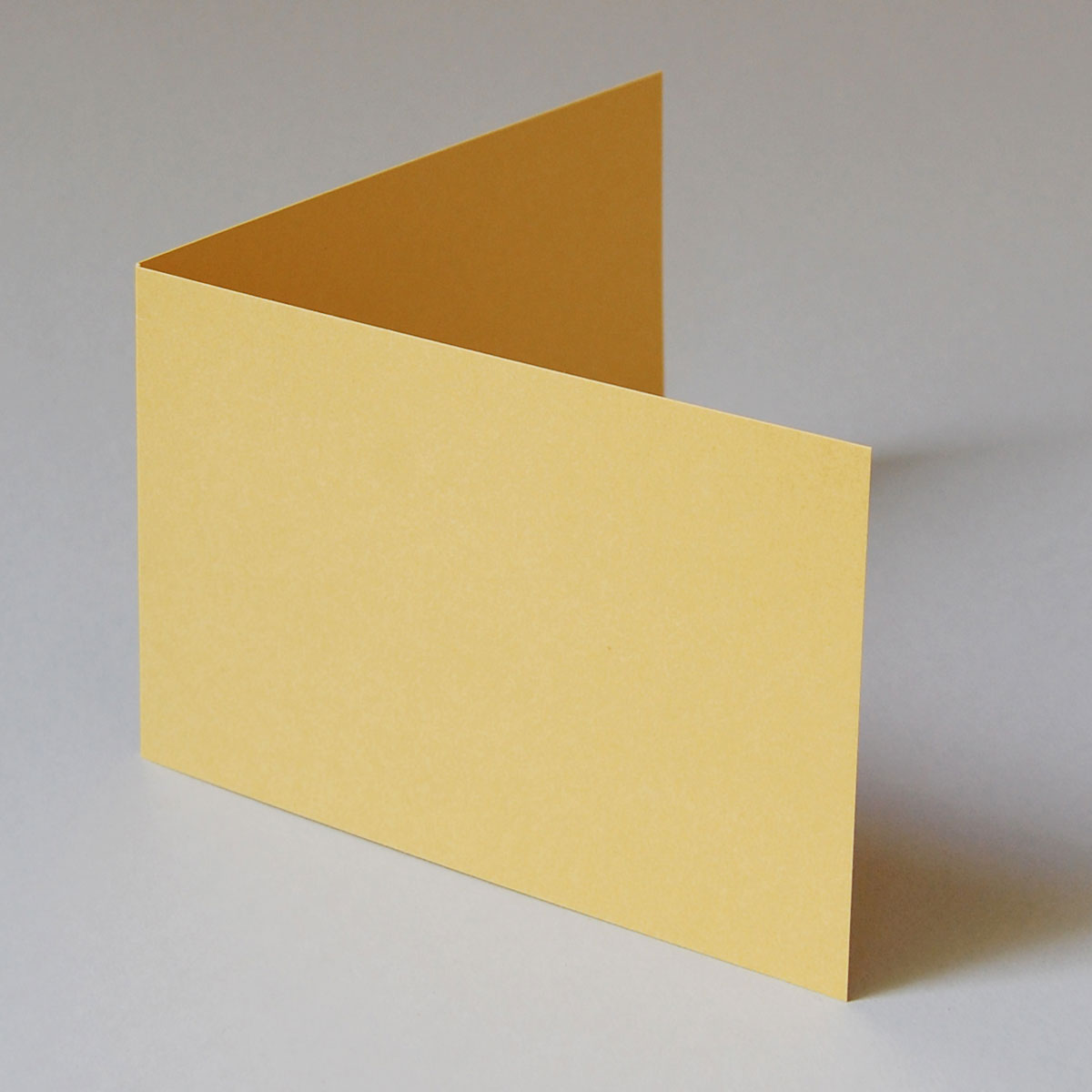 superedel: goldene Blanko-Klappkarten, Recyclingkarton, extralanges Querformat