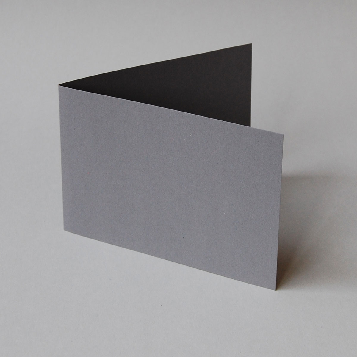 hochwertige, steingraue Blanko-Klappkarten, Recycling, Querformat