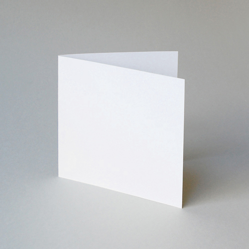 hochweiße quadratische Blanko-Glückwunschkarten, 16 x 16 cm