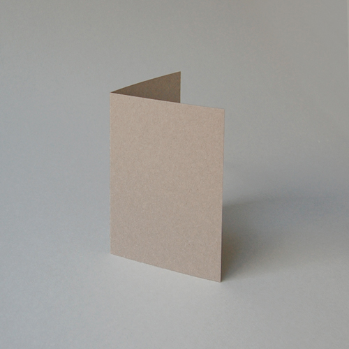 Mini-Blankoklappkarten Maschinengraupappe, Recycling