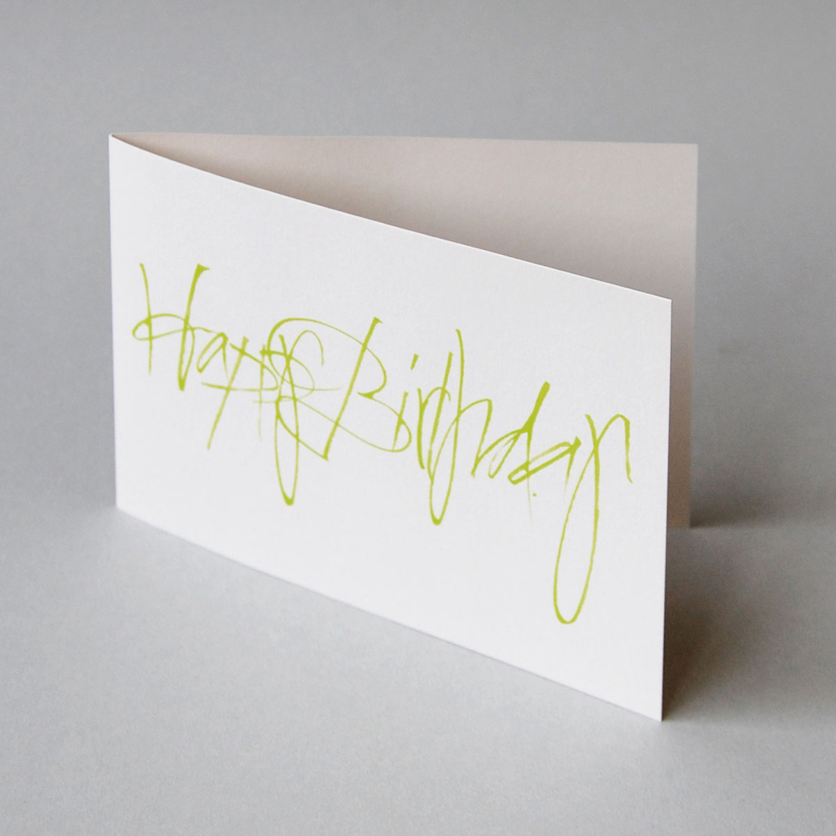 Happy Birthday, Recycling-Glückwunschkarten mit Kalligrafie