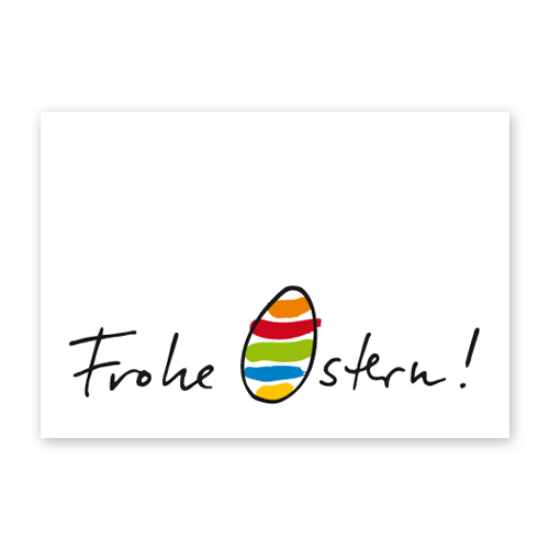 Frohe Ostern! bunte Osterkarten im Grußkartenformat