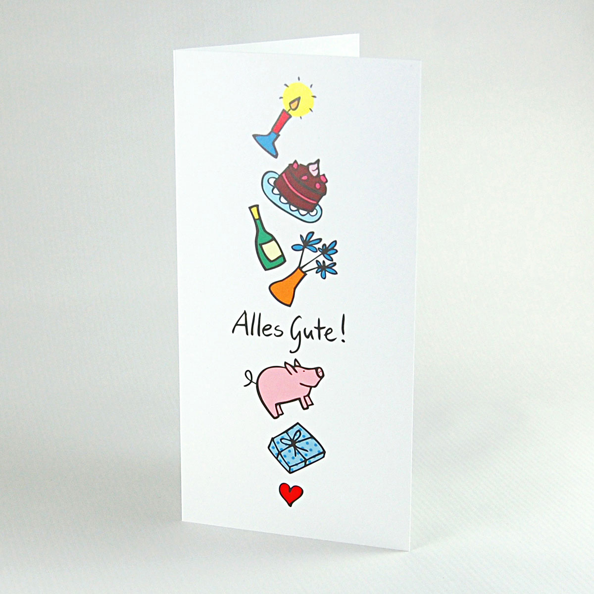 Alles Gute! Geburtstagskarten auf Recyclingkarton