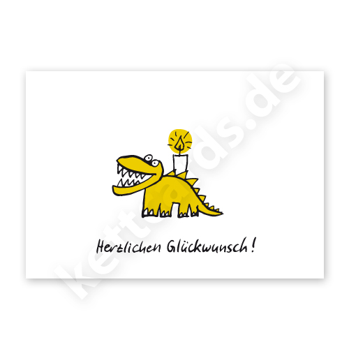 Herzlichen Glückwunsch! Glückwunschkarten mit Dinosaurier