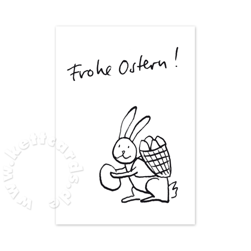 Frohe Ostern! - Ausmalkarten - Osterkarten