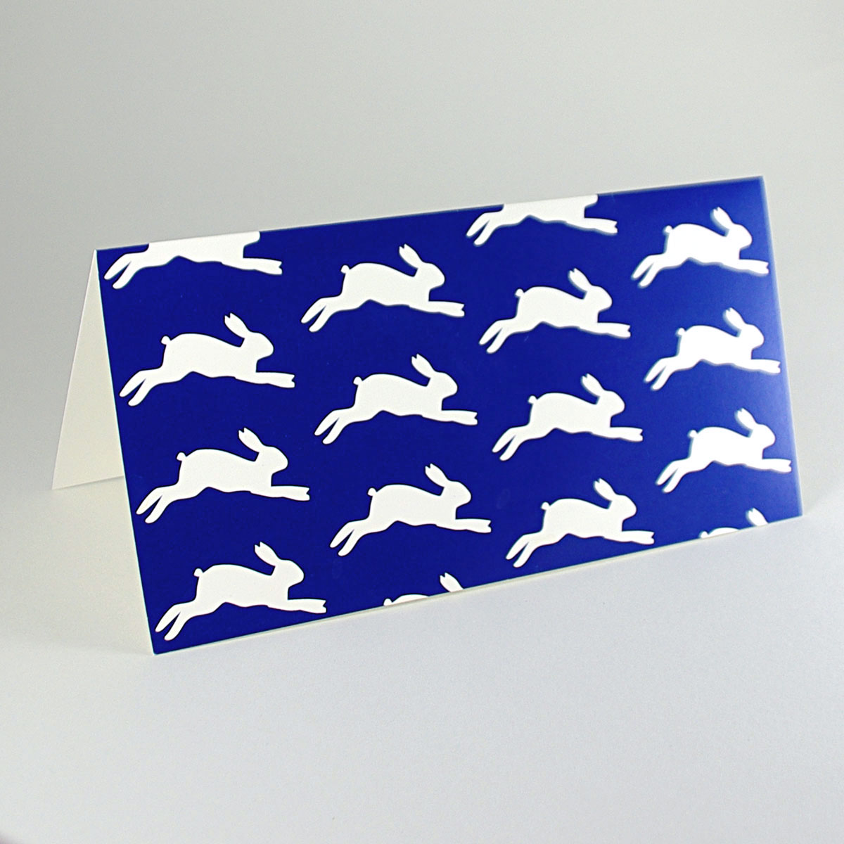 blau gedruckte Designer-Osterkarten