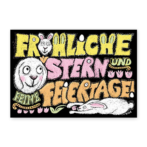 Fröhliche Ostern und feine Feiertage, Osterkarten