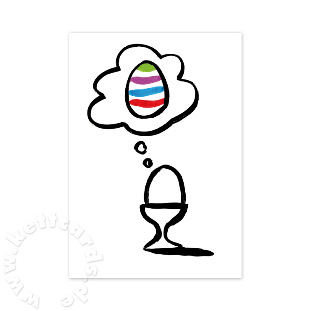 Lebensplanung, bunte Cartoon-Osterkarten