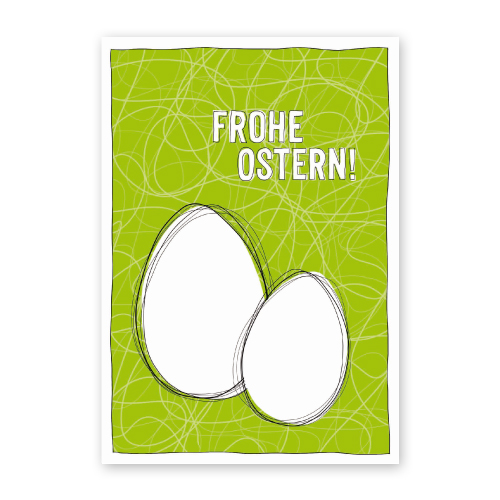 Frohe Ostern! - Design-Osterkarte