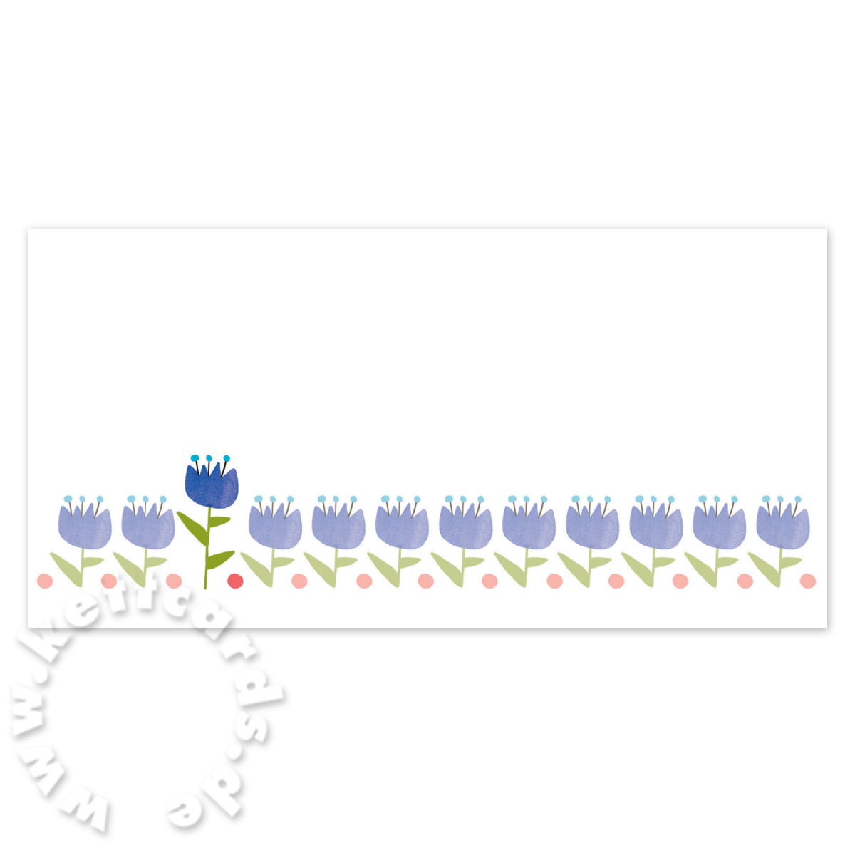 Glückwunschkarten mit blauen Blumen