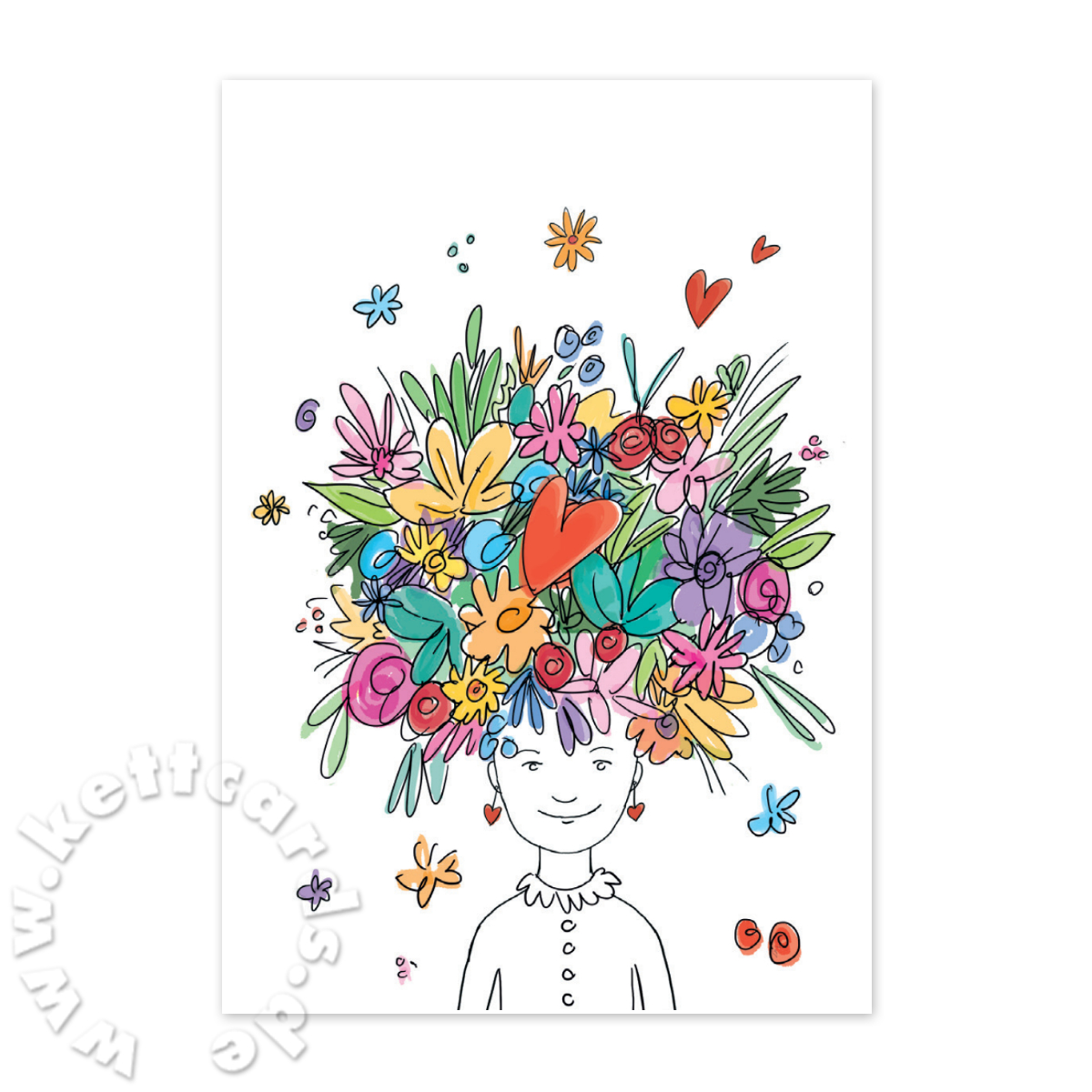 Den Kopf voll Blumen, Grußkarten