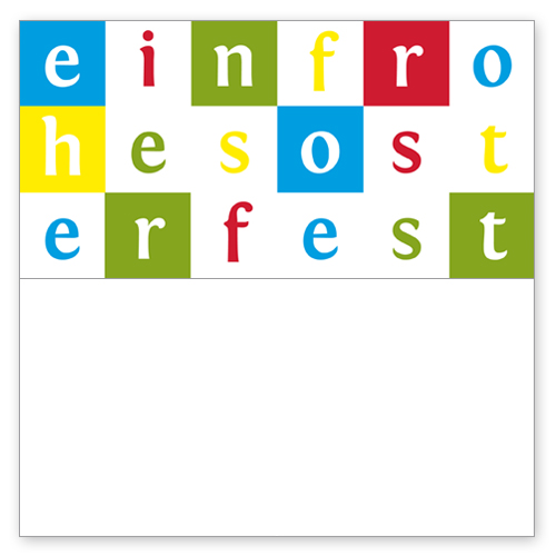 Ostermemo, bunte Osterkarten