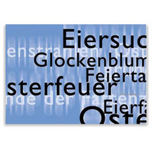 typographische Osterkarten in den Farben Ihres Unternehmens