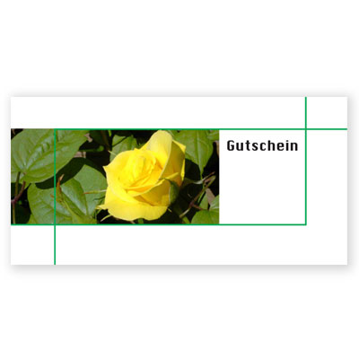 Gutschein, Klappkarten mit Rose