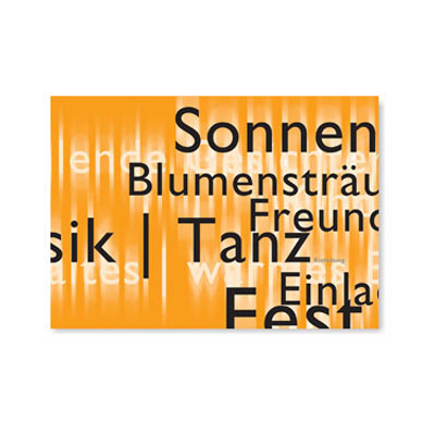Sonnenschein, Blumensträuße, Tanz..., Einladungskarten