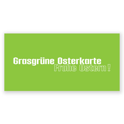 Grasgrüne Osterkarte, Frohe Ostern!