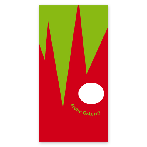 Frohe Ostern! (Hahnenkamm), originelle Osterkarten