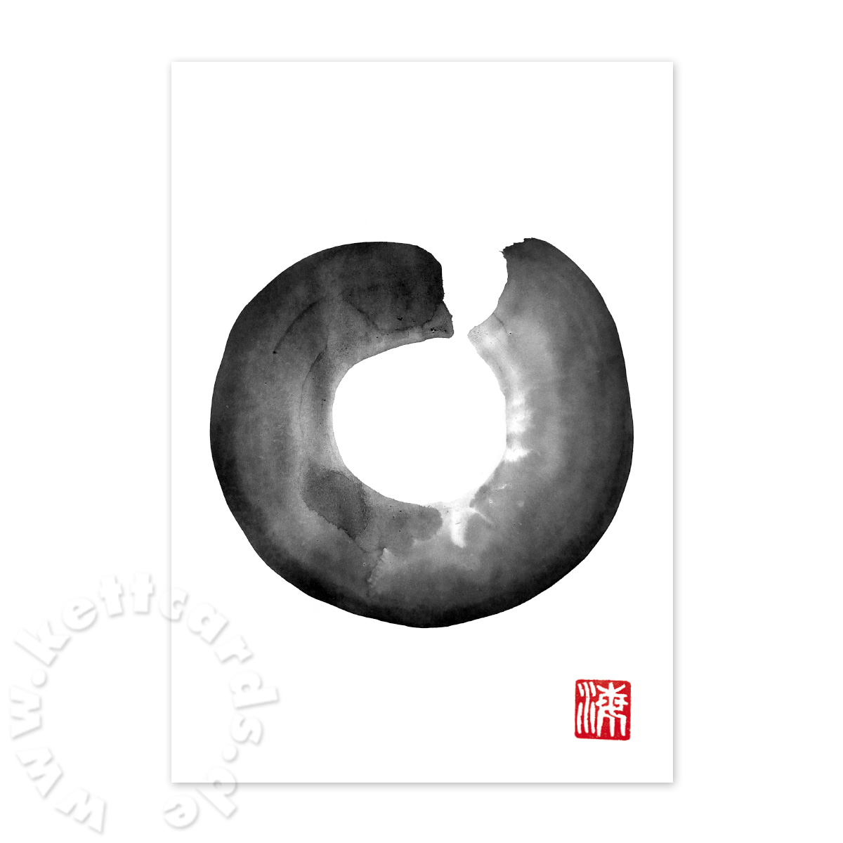 Kreis, Trauerkarten mit japanischen Kanji
