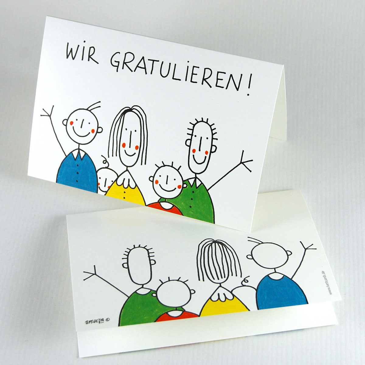 Wir gratulieren! witzige Glückwunschkarten mit der ganzen Familie