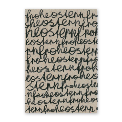 frohe ostern, witzige Karten mit kindlicher Handschrift für Osterkarten